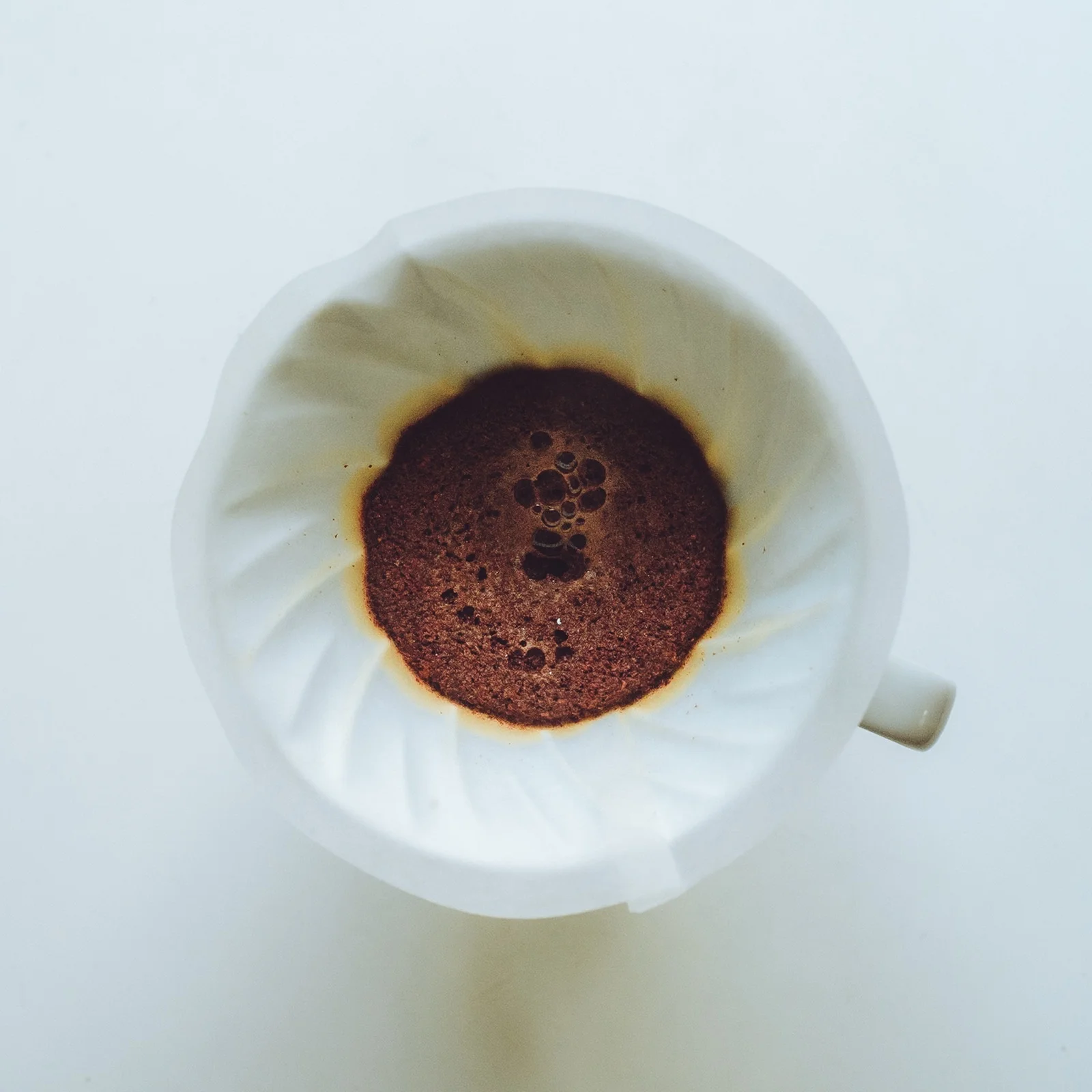 V60 brew from top view